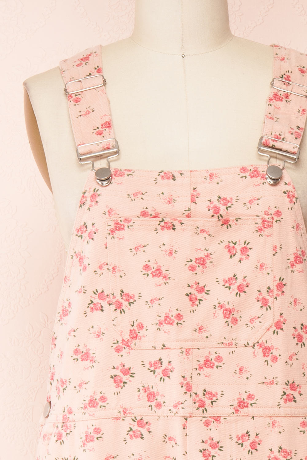 pink floral overalls