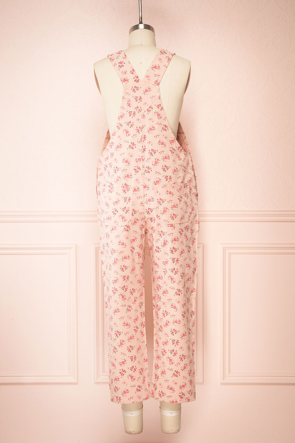 pink floral overalls