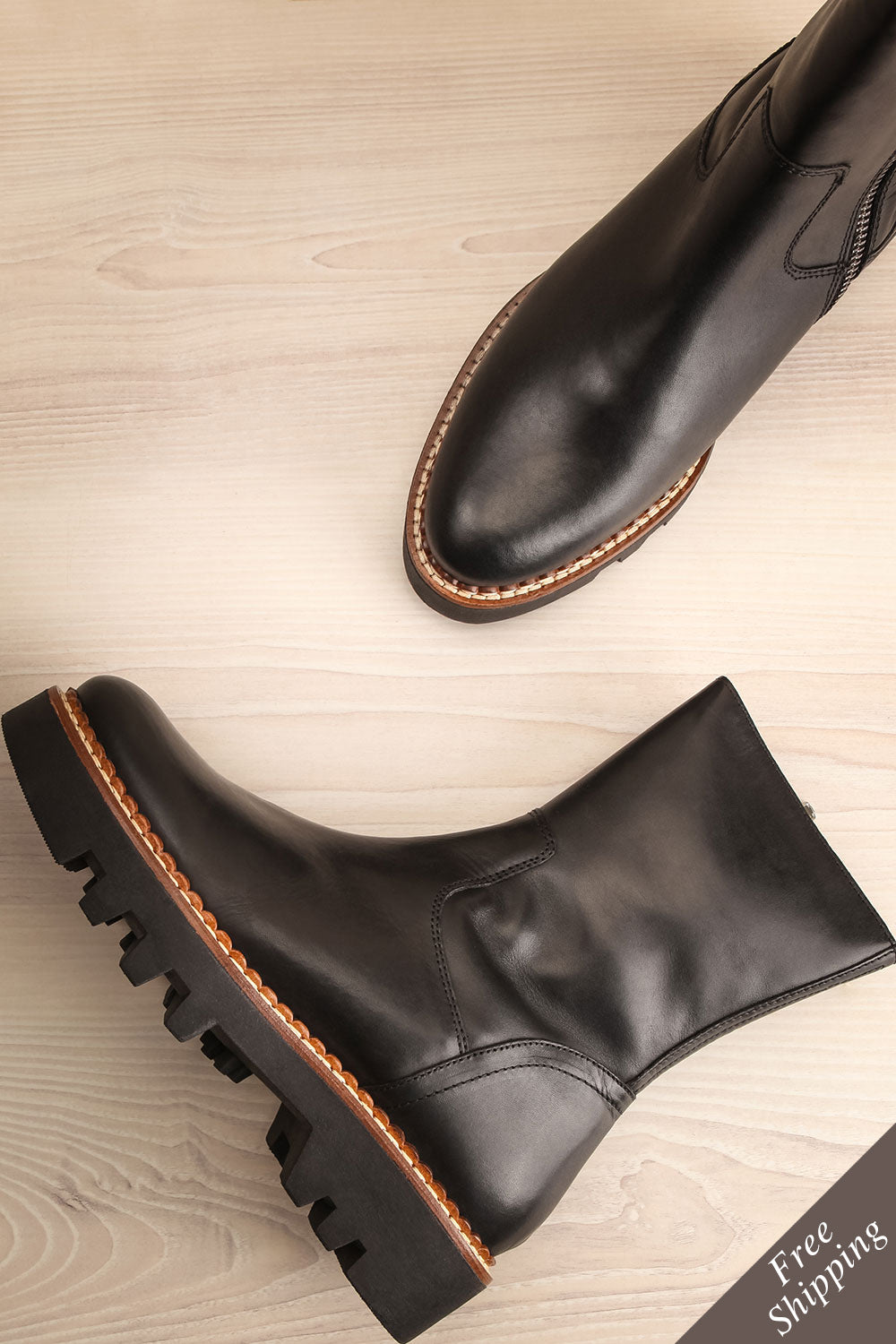 black ankle boots without heel