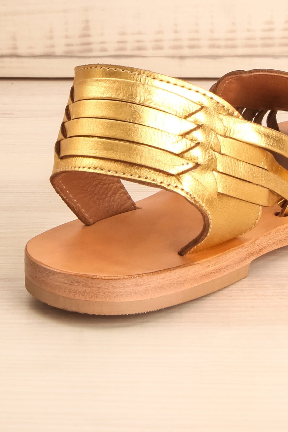 gold huaraches sandals