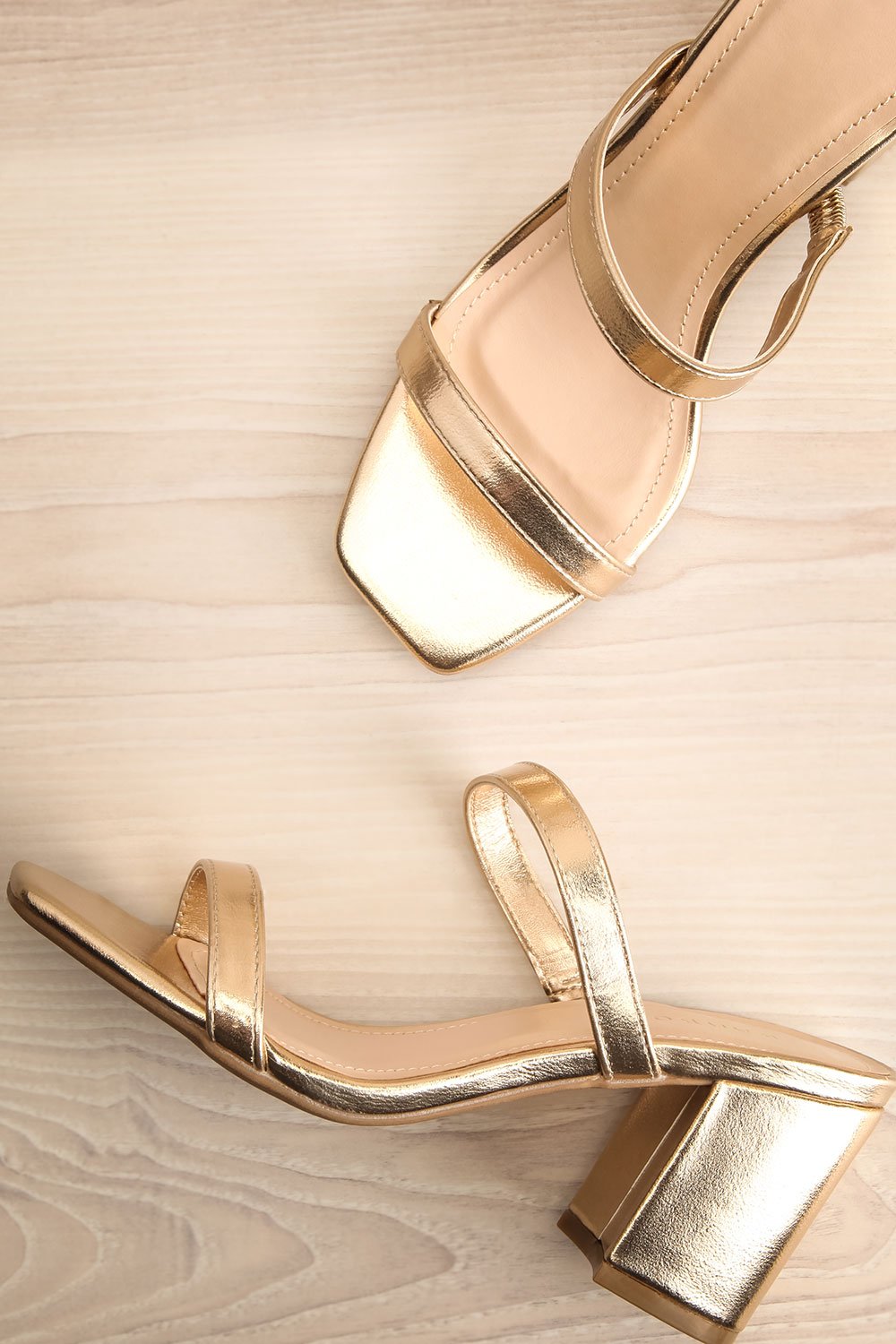 gold slip on sandals