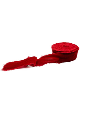 Raw Edge Velvet Ribbon // RED - Mrs. Glynn and Co. 