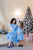 Baby blue Lace Mother Daughter Matching Dresses for party - Matchinglook