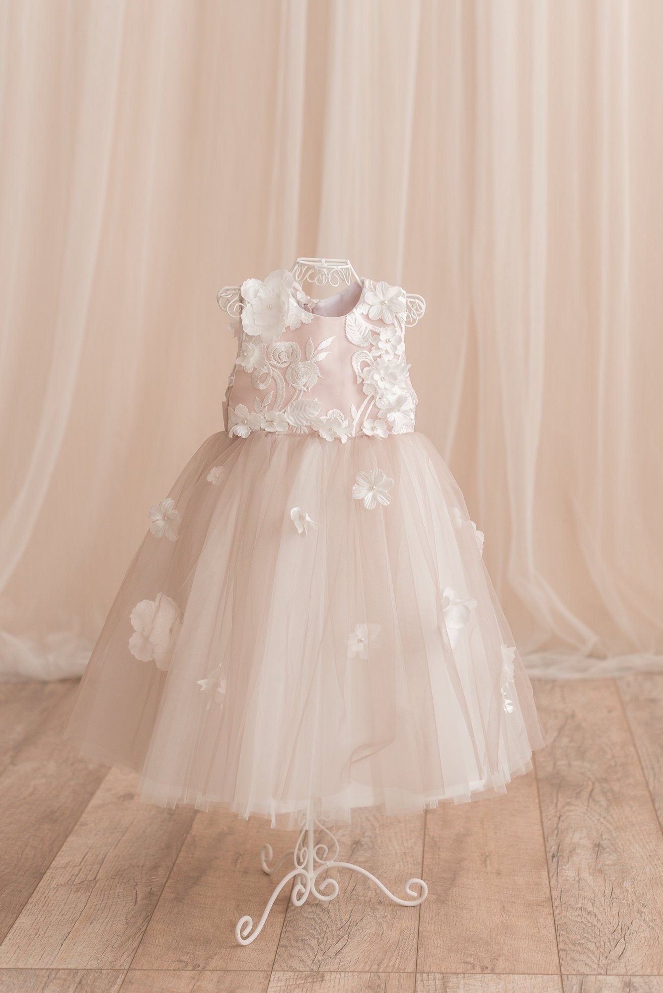 flower girl blush dress