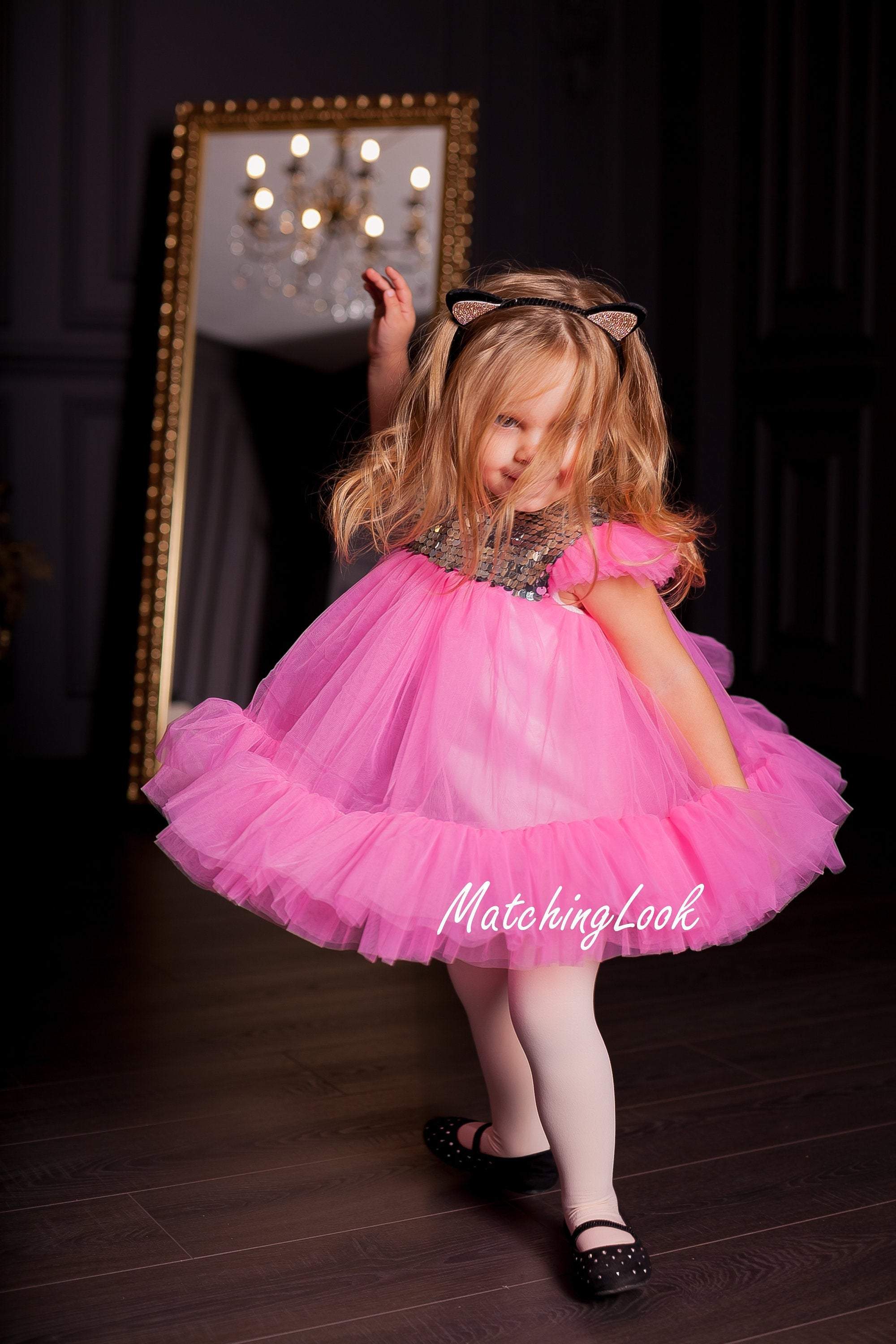 thee Pessimistisch Rose kleur Hot pink baby girl tulle tutu fancy dress - 1st / 2nd/ 3rd birthday ou
