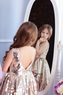 sequin baby girl dress