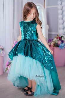 turquoise sequin dress