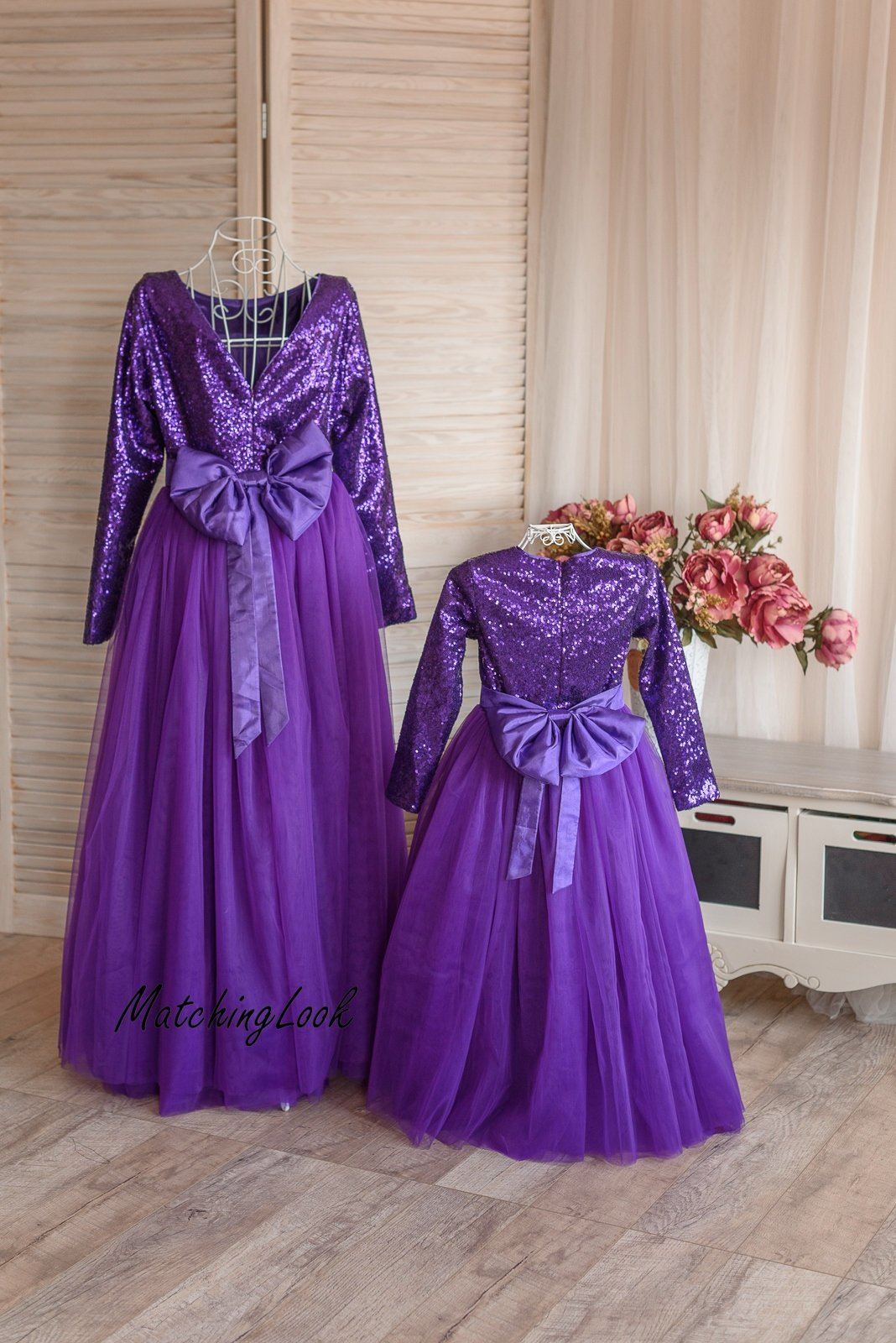 matching party dresses for mom and daughter