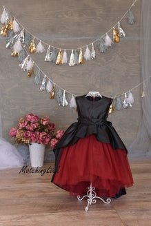 black and red dress for baby girl