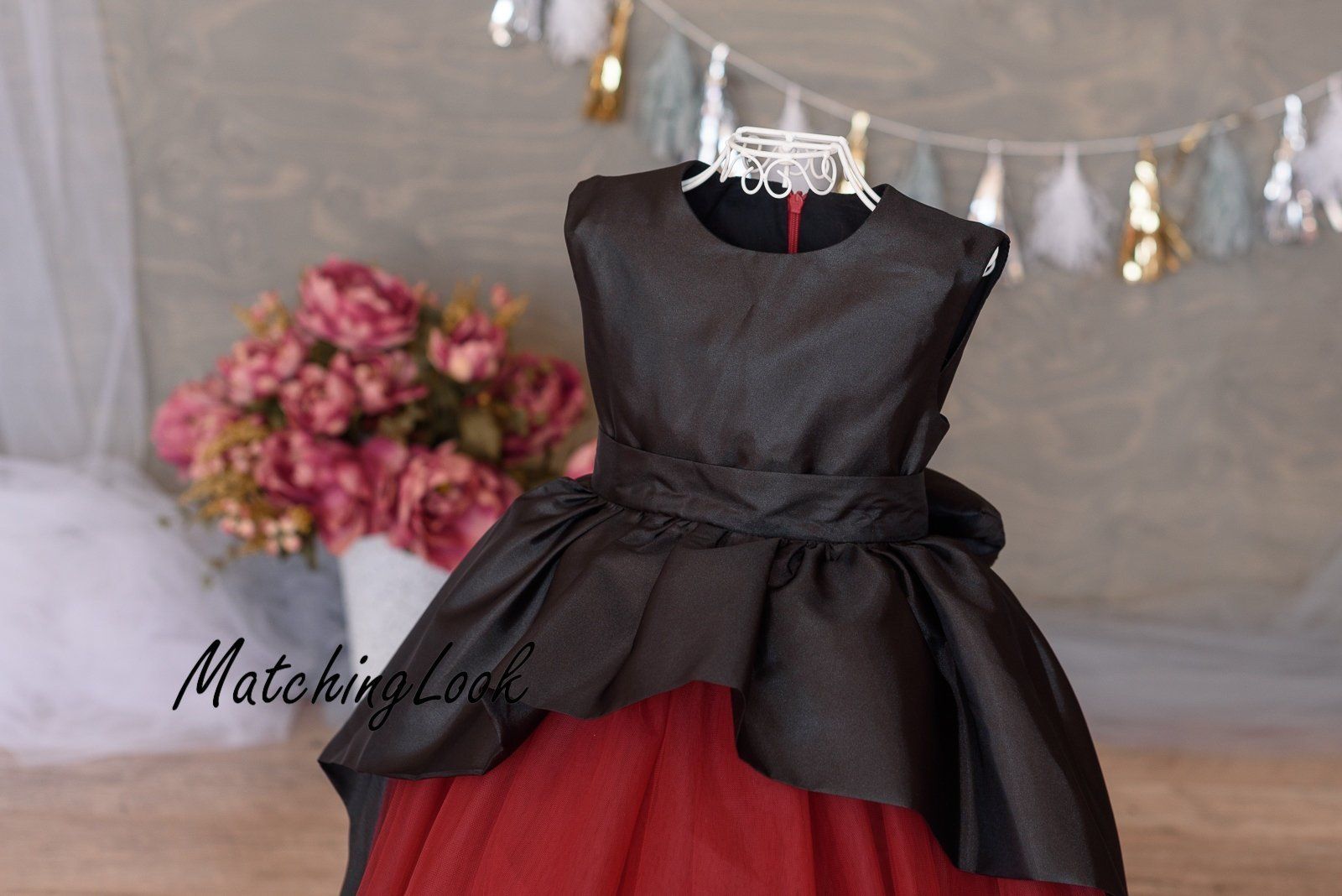 black and red dress for baby girl