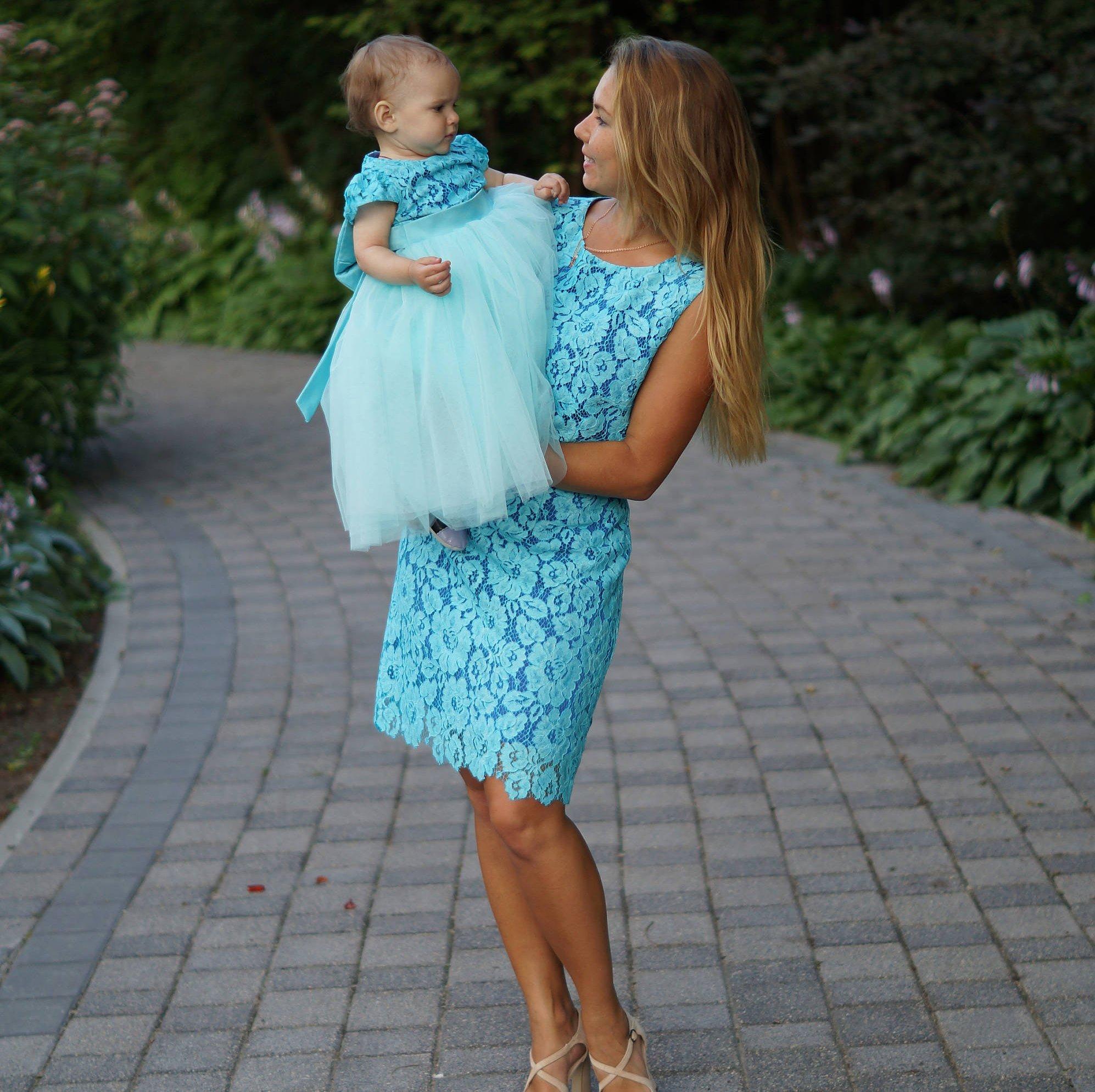 girls teal party dress