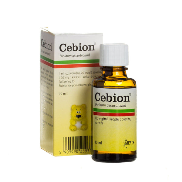 Cebion Płynna Vitamina C 100mg1ml 30mlkrople Doustne