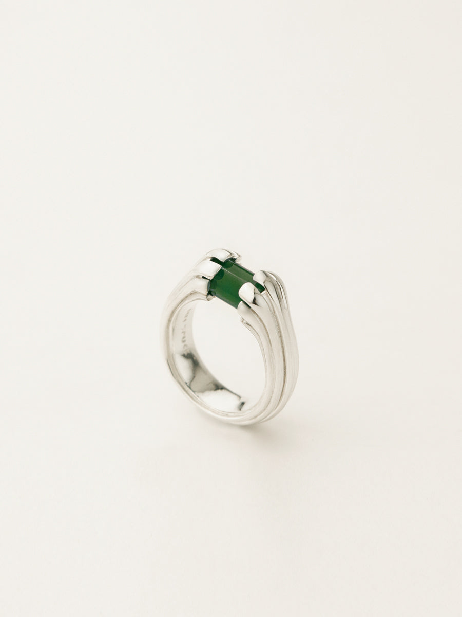 green agate ring