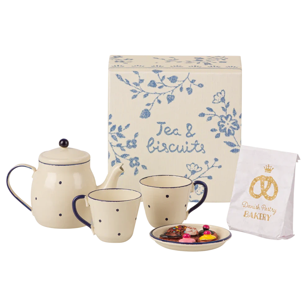 Maileg tea and biscuits for two