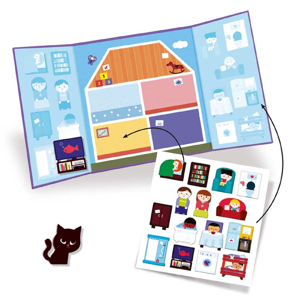 Djeco house repositionable stickers