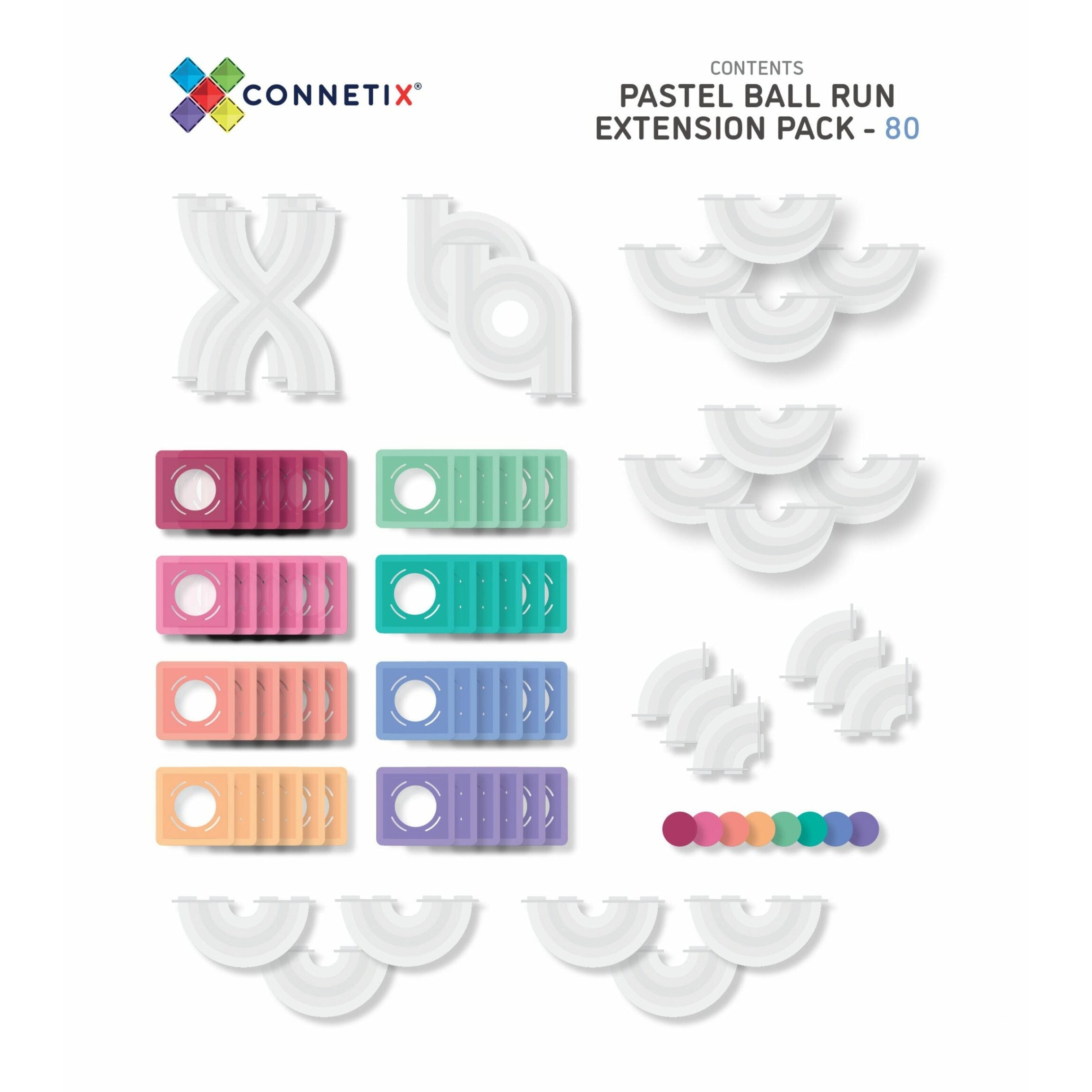 Connetix Pastel 106 piece ball run – Dilly Dally Kids