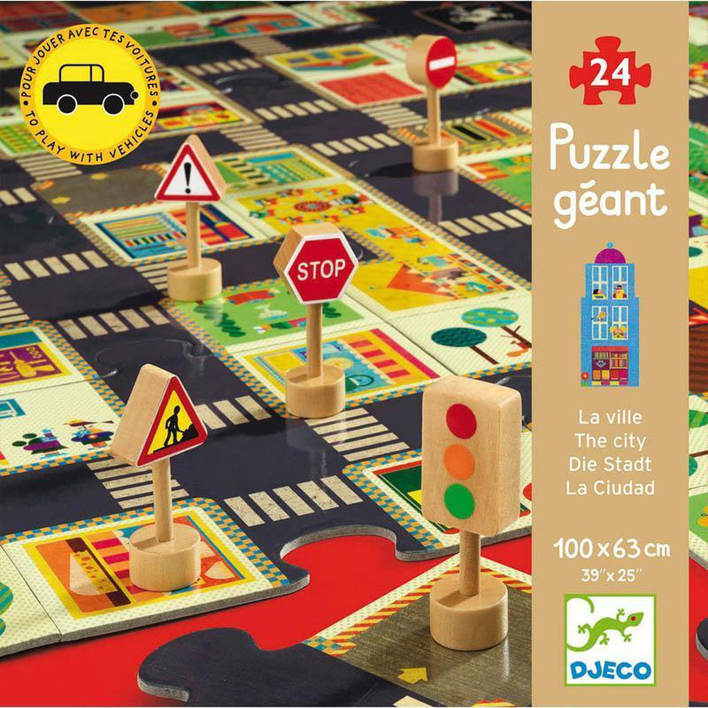 Djeco City Roads Giant 24 Piece Puzzle Dilly Dally Kids
