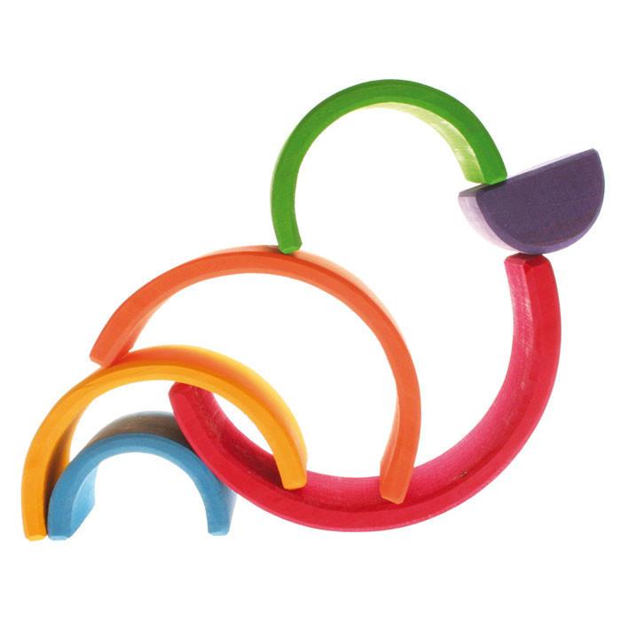 Grimm's small wooden rainbow stacker