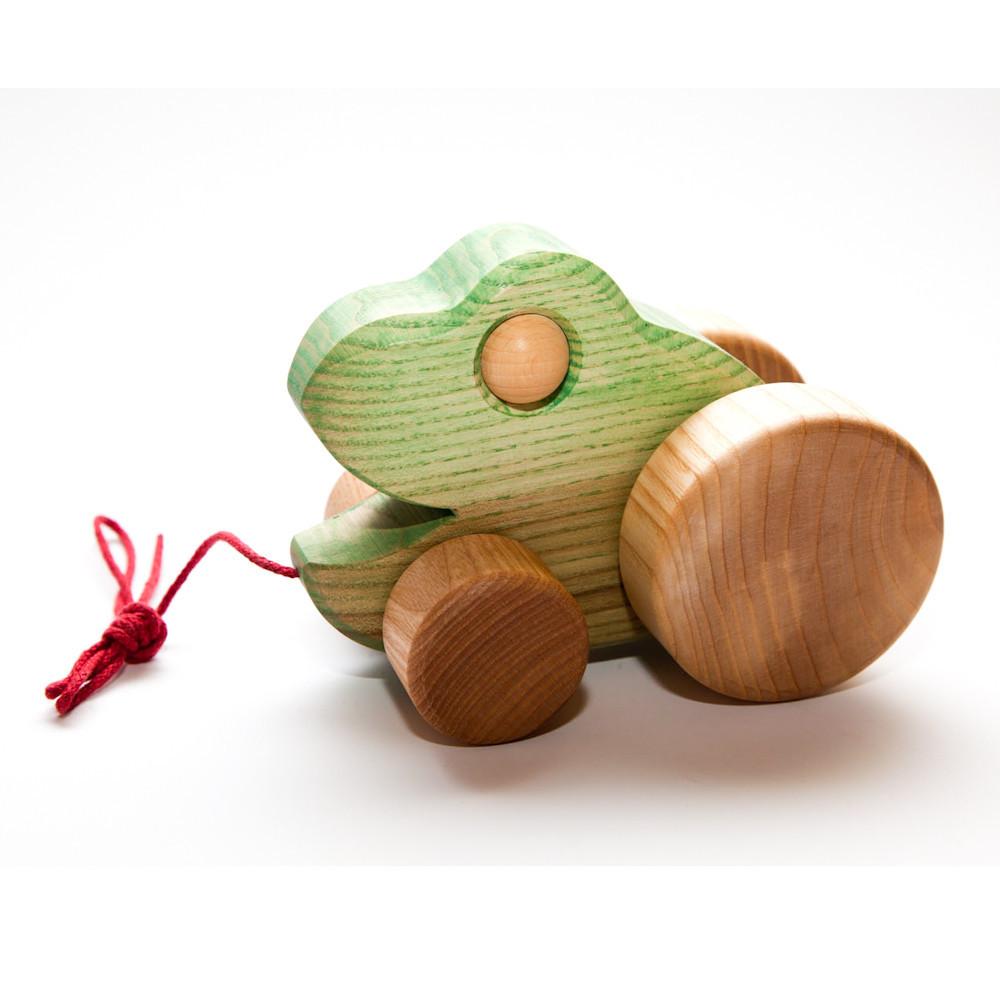 heirloom pull along frog – Dilly Dally Kids
