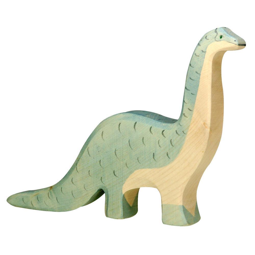 wooden dinosaur figures