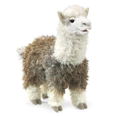 Folkmanis alpaca stage puppet – Dilly Dally Kids