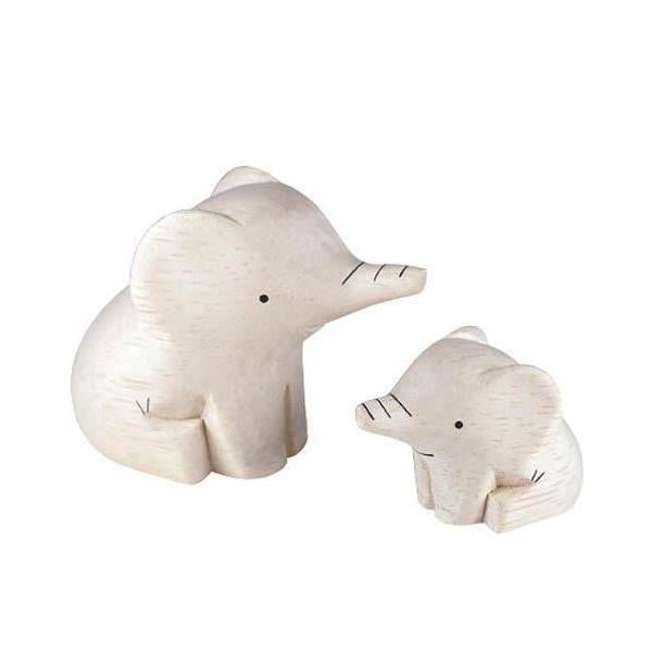 Ceramic Interlocking Elephant Salt & Pepper Shakers