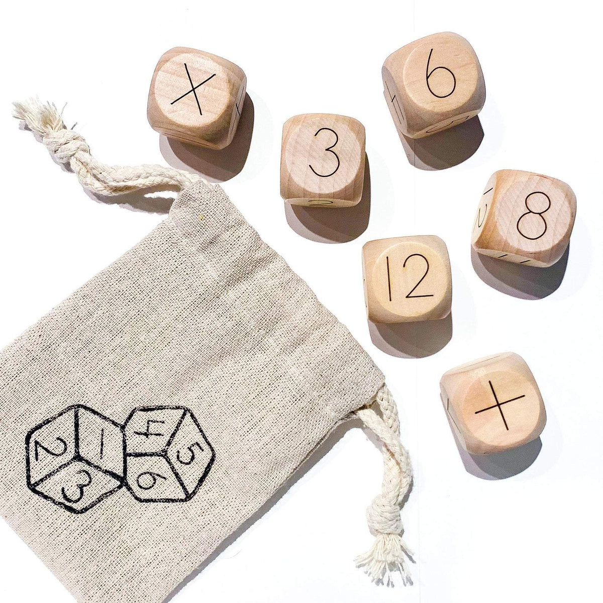 OO  IS GIFT IS GIFT Wooden Yoga Dice Set of 8