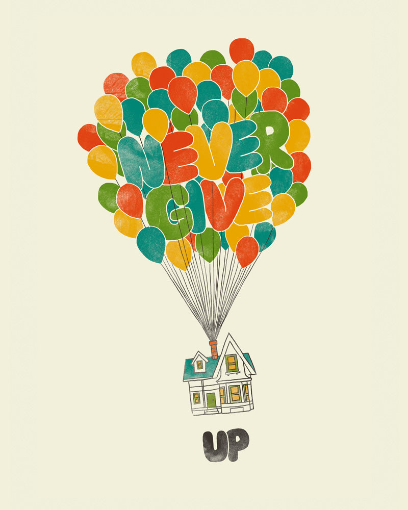 Never give up - Art print | I Love Doodle - The visual art of Lim ...