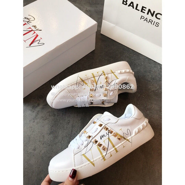 valentino sneakers gold cheap online