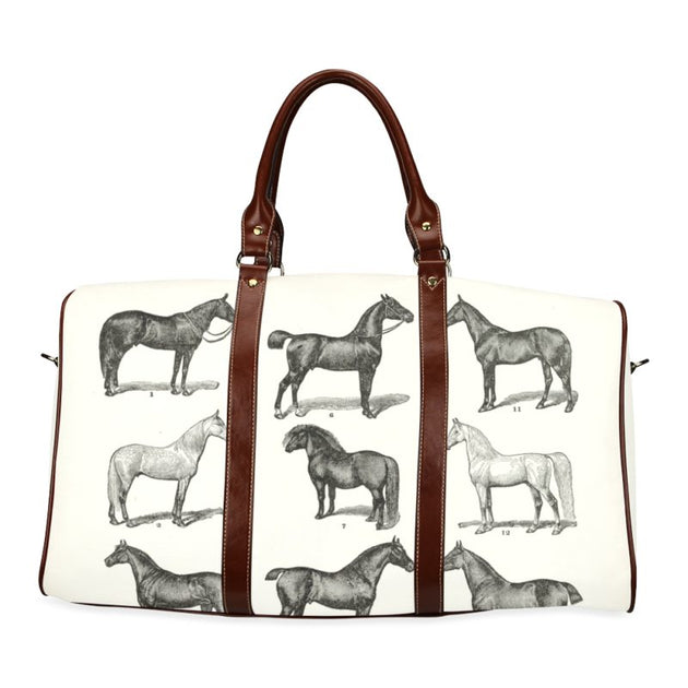 Vintage Horse Print Travel Bag – DALIA MACPHEE