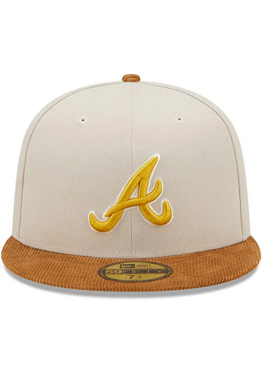 New Era Atlanta Braves Side Patch Bloom 59FIFTY Men's Fitted Hat Navy-Pink 60288166, Blue