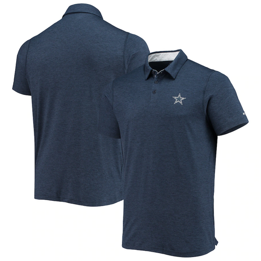 Men's Columbia Navy Dallas Cowboys Tamiami Omni-Shade Button-Down