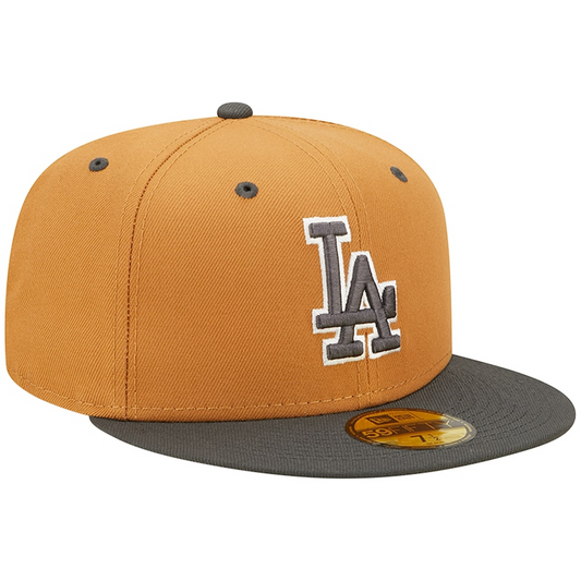 Oakland Athletics 2-Tone Color Pack 59FIFTY Fitted Hat - Brown/ Charcoal LBZSTC / 7 1/8