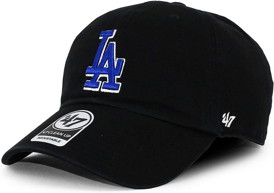 47 Los Angeles Dodgers Mens Womens Clean Up Adjustable Strapback Lavender  Light Purple Hat with White Logo