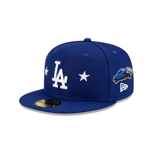 Los Angeles Dodgers New Era B-Dub 59FIFTY Fitted Hat - Black 7 5/8