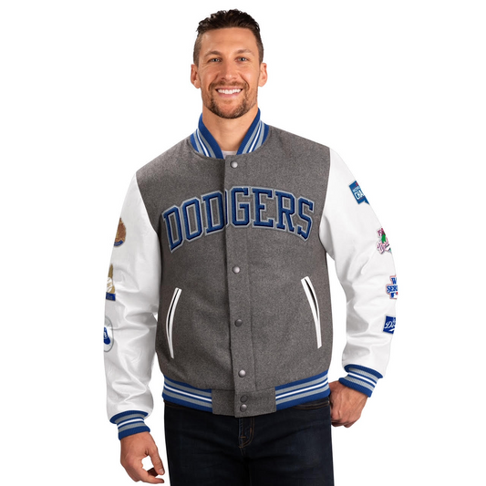 Los Angeles Dodgers Men's Team Origins Varsity Satin Jacket 22 / M