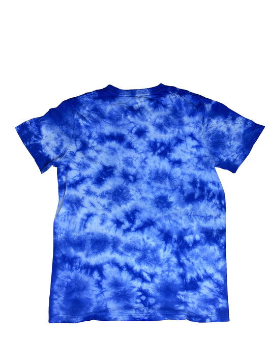 Men's Los Angeles Dodgers Red/Royal Red, White And Blue Dip Dye T-Shirt
