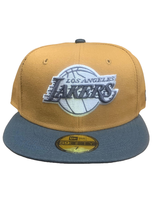 Golden State Warriors 2-Tone Color Pack 59FIFTY Fitted Hat - Brown/ Charcoal LBZSTC / 7 1/4