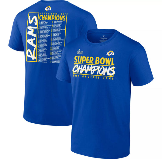 Fanatics Branded Royal Los Angeles Rams Super Bowl LVI Champions Running Back Hometown T-Shirt