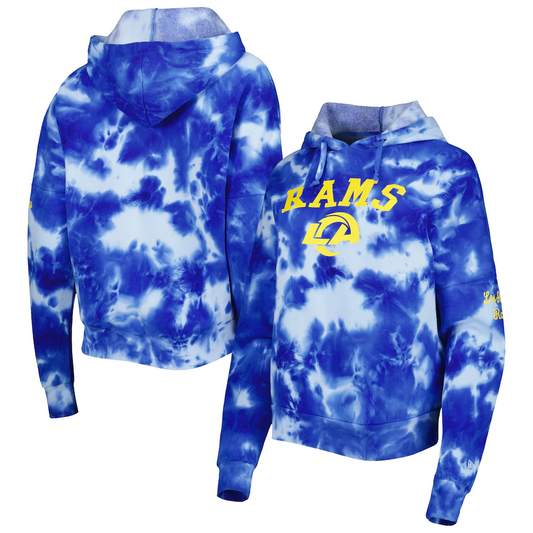 Women's New Era Royal Milwaukee Brewers Tie-Dye Full-Zip Hoodie