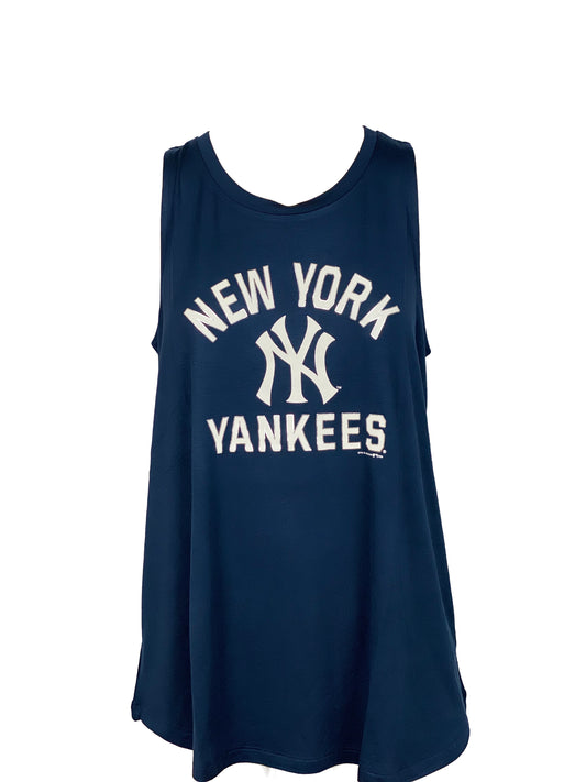 New Era Girls New York Yankees White Pinstripe V-Neck T-Shirt