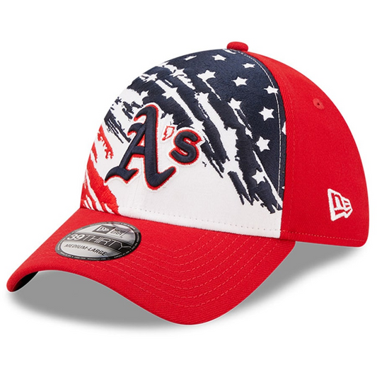 Toronto Blue Jays MLB New Era July 4th - Stars & Stripes 39THIRTY Flex Hat-Red - L/XL