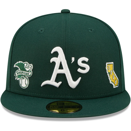 Gorra New Era Atleticos Oakland 59fifty Plana Alterna Field