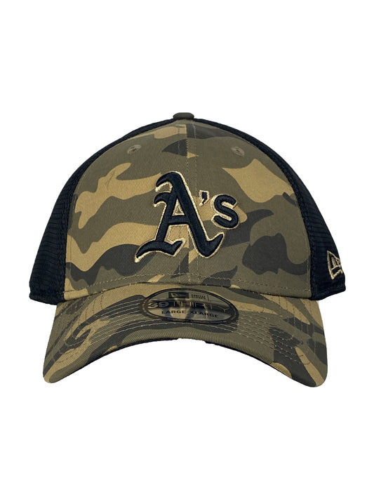 Atlanta Braves New Era Tonal Neo 39THIRTY Flex Hat - Camo/Black