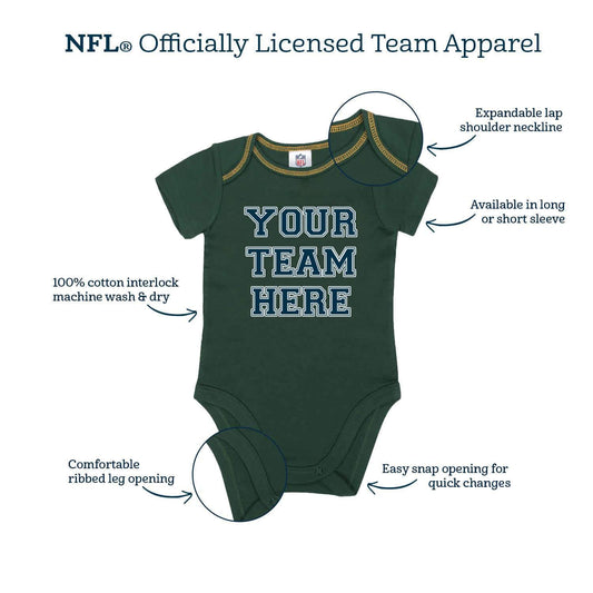 NFL Pittsburgh Steelers unisex-baby Dazzle Bodysuit, Black, 0-3 Months