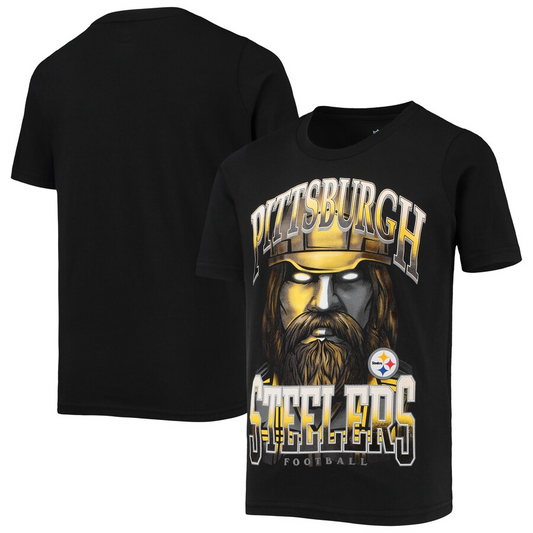 Pittsburgh Steelers Youth Heritage Long Sleeve Hoodie T-Shirt
