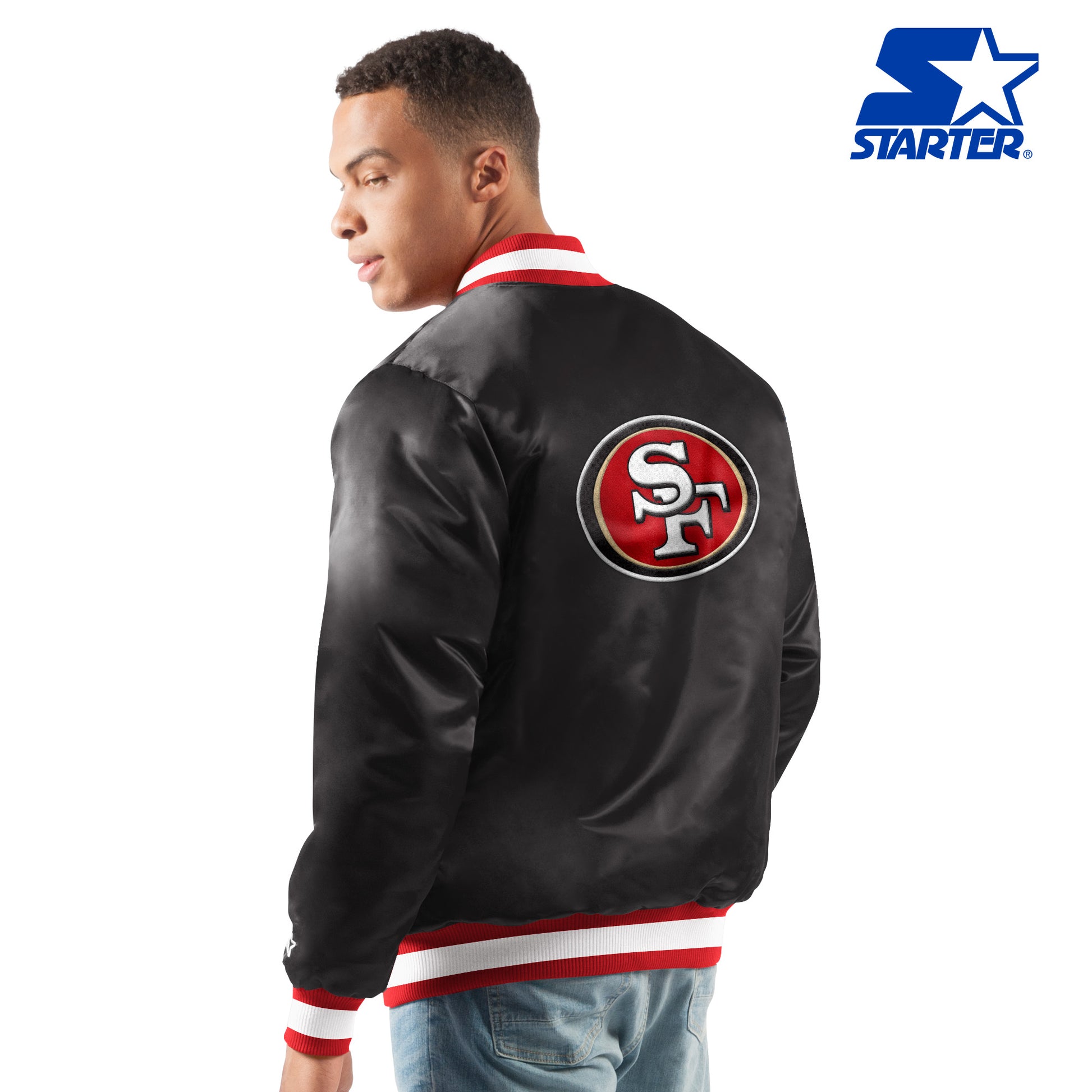 49ers Satin Starter Jacket | tunersread.com