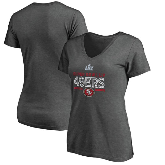 SAN FRANCISCO 49ERS WOMEN'S PRIMARY LOGO TEE - GRAY – JR'S SPORTS