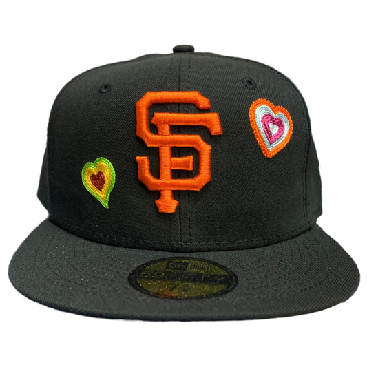 Orange San Francisco Giants Navy Blue Visor Royal Bottom Tell It Goodbye Stadium Side Patch New Era 59FIFTY Fitted 71/8