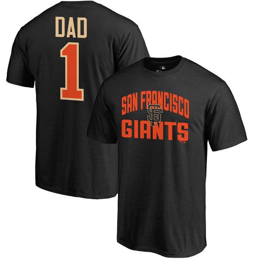 Men's Houston Astros Fanatics Branded Navy Number One Dad Team T-Shirt